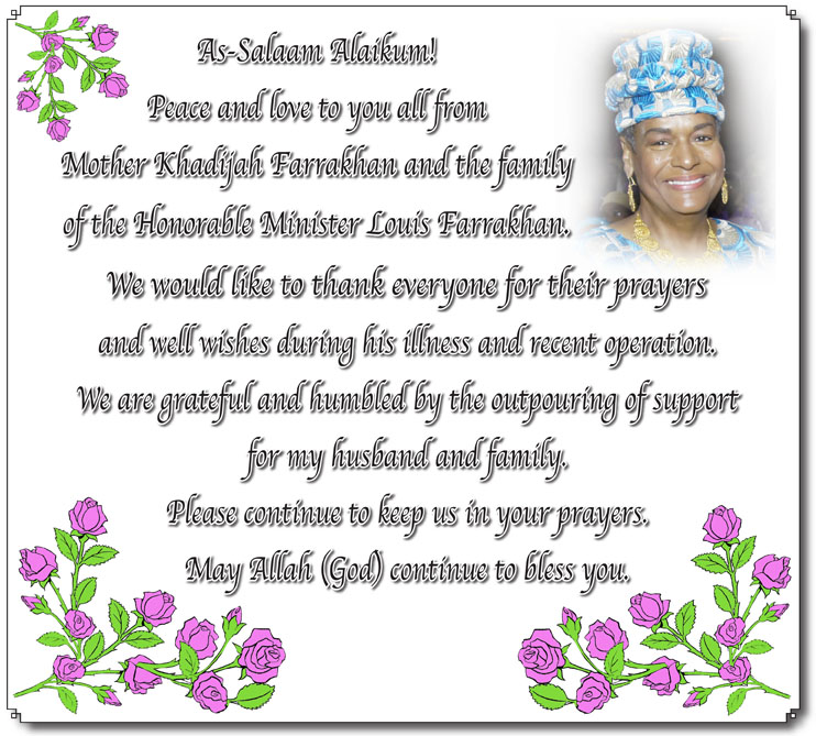 Prayers continue for Minister Farrakhan