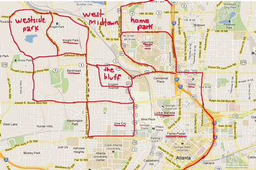 The Bluff Atlanta Map Soldiers On A Noble Mission In Atlanta